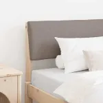 Tăblie tapițată Gri taupe 90 cm Lemn de pin masiv GartenMobel Dekor