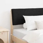 Tăblie tapițată Negru 100 cm Lemn de pin masiv GartenMobel Dekor