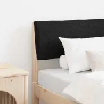 Tăblie tapițată Negru 80 cm Lemn de pin masiv GartenMobel Dekor