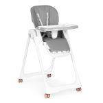 Homelux Etetőszék állítható magasság eco-bőr pántok dupla tálca sötétszürke Mobalis Homvera