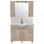Leziter Mobilier complet de baie Bianca Plus 105, culoare stejar sonoma Mobalis Homvera