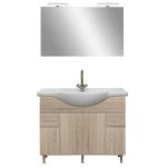 Leziter Mobilier complet de baie Bianca Prime 105, culoare stejar sonoma Mobalis Homvera