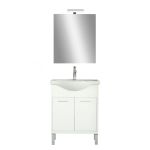 Leziter Mobilier complet de baie Nerva Prime 65 alb Mobalis Homvera