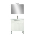 Leziter Mobilier complet de baie Nerva Prime 75 alb Mobalis Homvera