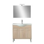 Leziter Mobilier complet de baie Nerva Prime 85, stejar Sonoma Mobalis Homvera