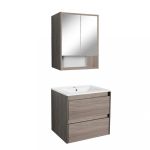 Leziter Mobilier complet de baie Porto 60 în culoarea ulmului Rauna Mobalis Homvera