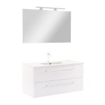 Leziter Mobilier complet de baie Vario Clam 100 alb-alb Mobalis Homvera