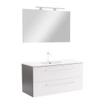 Leziter Mobilier complet de baie Vario Clam 100 antracit-alb Mobalis Homvera
