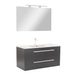 Leziter Mobilier complet de baie Vario Clam 100 antracit-antracit Mobalis Homvera
