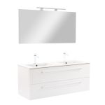 Leziter Mobilier complet de baie Vario Clam 120 alb-alb Mobalis Homvera
