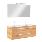 Leziter Mobilier complet de baie Vario Clam 120 stejar-stejar Mobalis Homvera