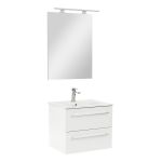 Leziter Mobilier complet de baie Vario Clam 60 alb-alb Mobalis Homvera