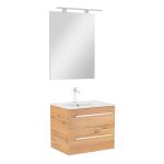 Leziter Mobilier complet de baie Vario Clam 60 stejar-stejar Mobalis Homvera