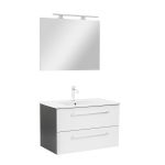 Leziter Mobilier complet de baie Vario Clam 80 antracit-alb Mobalis Homvera