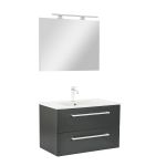 Leziter Mobilier complet de baie Vario Clam 80 antracit-antracit Mobalis Homvera