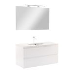 Leziter Mobilier complet de baie Vario Forte 100 alb-alb Mobalis Homvera