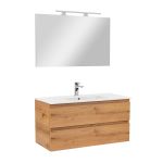 Leziter Mobilier complet de baie Vario Forte 100 stejar-stejar Mobalis Homvera