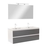 Leziter Mobilier complet de baie Vario Forte 120 alb-antracit Mobalis Homvera