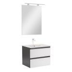 Leziter Mobilier complet de baie Vario Forte 60 antracit-alb Mobalis Homvera