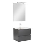 Leziter Mobilier complet de baie Vario Forte 60 antracit-antracit Mobalis Homvera