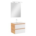 Leziter Mobilier complet de baie Vario Forte 60 stejar-alb Mobalis Homvera
