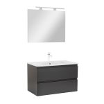 Leziter Mobilier complet de baie Vario Forte 80 antracit-antracit Mobalis Homvera