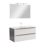 Leziter Mobilier complet de baie Vario Trim 100 antracit-alb Mobalis Homvera