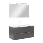Leziter Mobilier complet de baie Vario Trim 100 antracit-antracit Mobalis Homvera