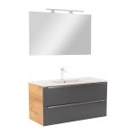 Leziter Mobilier complet de baie Vario Trim 100 stejar-antracit Mobalis Homvera