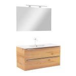Leziter Mobilier complet de baie Vario Trim 100 stejar-stejar Mobalis Homvera