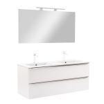 Leziter Mobilier complet de baie Vario Trim 120 alb-alb Mobalis Homvera