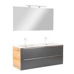 Leziter Mobilier complet de baie Vario Trim 120 stejar-antracit Mobalis Homvera