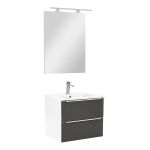 Leziter Mobilier complet de baie Vario Trim 60 alb-antracit Mobalis Homvera