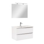 Leziter Mobilier complet de baie Vario Trim 80 alb-alb Mobalis Homvera