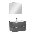 Leziter Mobilier complet de baie Vario Trim 80 antracit-antracit Mobalis Homvera