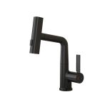 Leziter Baterie chiuvetă Mara cu cap multifuncțional, neagră Mobalis Homvera