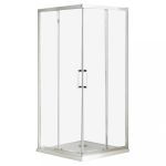 Wellis Cabină de duș pătrată Apollo 80 cu două uși glisante, cu finisaj Easy Clean, fără cădiță de duș Mobalis Homvera