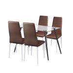 Leziter Cruz 4+1 étkező garnitúra barna Mobalis Homvera