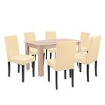 Leziter Set de masă Leon 6+1 stejar Sonoma-bej Mobalis Homvera