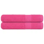 Prosoape 2 buc Roz 100x200 cm 360 g/m² 100% bumbac GartenMobel Dekor