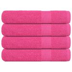 Prosoape 4 buc Roz 100x200 cm 360 g/m² 100% bumbac GartenMobel Dekor