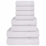 Set prosoape 8 piese alb 360 g/m² 100% bumbac GartenMobel Dekor