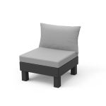 Curver Canapea de grădină Elements cu 1 loc, grafit Mobalis Homvera