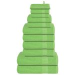 Set de prosoape 12 piese Apple Green 360 g/m² 100% bumbac GartenMobel Dekor