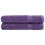 Prosoape de saună premium SOLUND 2 buc. violet 80x200 cm 600gsm GartenMobel Dekor