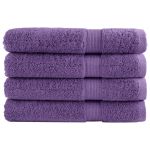 Prosoape de saună premium SOLUND 4 buc. violet 80x200 cm 600gsm GartenMobel Dekor