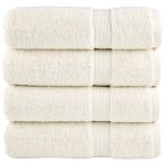 Prosoape de duș premium SOLUND 4 buc. crem 70x140 cm 600 gsm GartenMobel Dekor