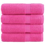 Prosoape de mâini premium SOLUND 4 buc. roz 50x100cm 600 gsm GartenMobel Dekor