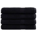 Prosoape premium SOLUND 4 buc. negru 100x200 cm 600 gsm GartenMobel Dekor