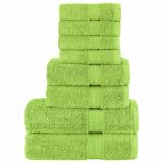 Set de prosoape premium SOLUND, 8 piese, verde măr, 600 g/m² GartenMobel Dekor